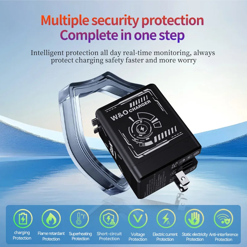 120W Fast Charger with Type-C & Lightning Cable