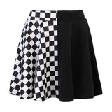Women Colorblock Pleated Skirt