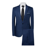 Men Slim Fit Tailored Business Suit