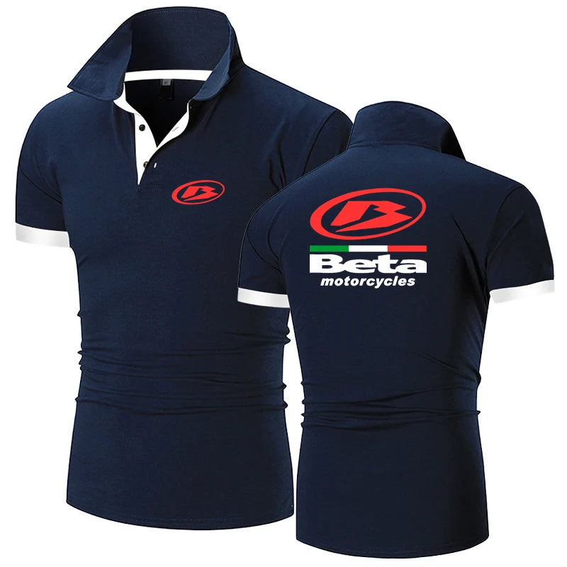 Men Printed Racing Polo Shirt