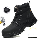 Men Waterproof Indestructible Steel Toe Boots