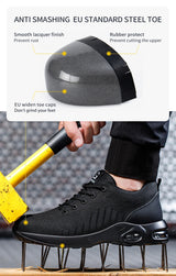 Unisex Breathable Steel Toe Safety Shoes