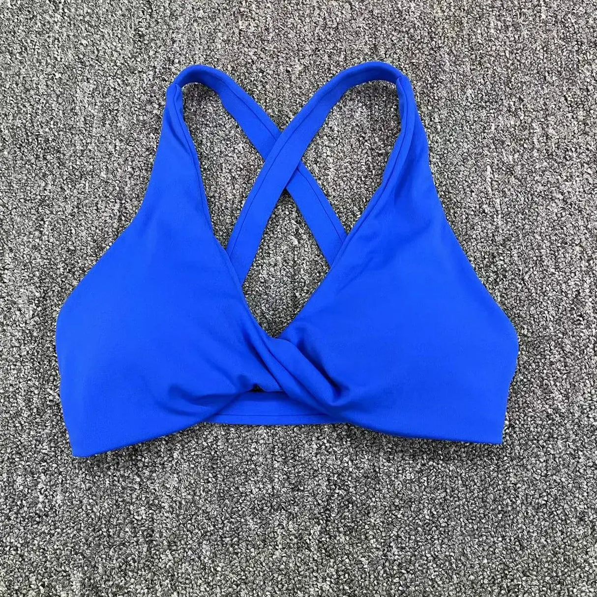Women Twist Front Cross Back Sports Bra