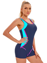 Women Patchwork Plus Size Swimsuit
