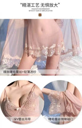 Women Mesh Lace Sleep Robe