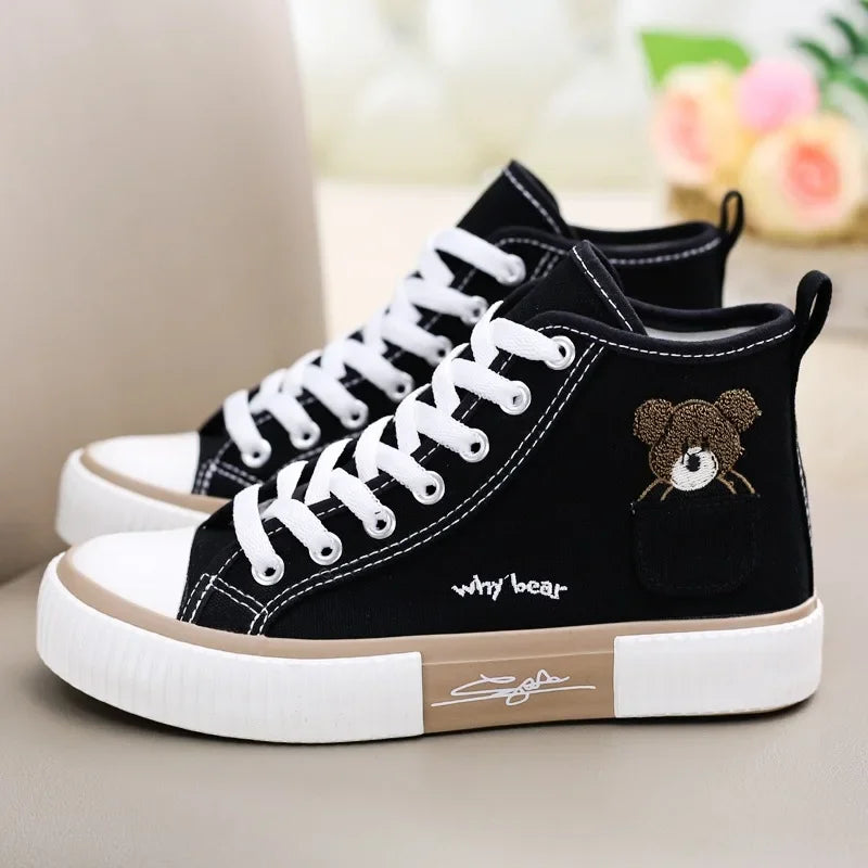 Women Canvas Shoes Breathable High Top Sneakers
