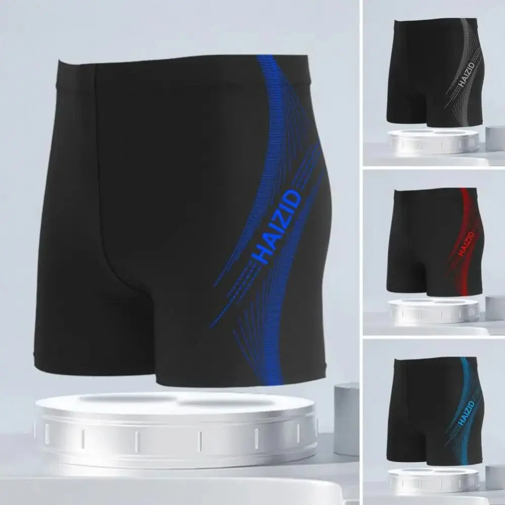 Men's Plus Size Printed Swim Trunks