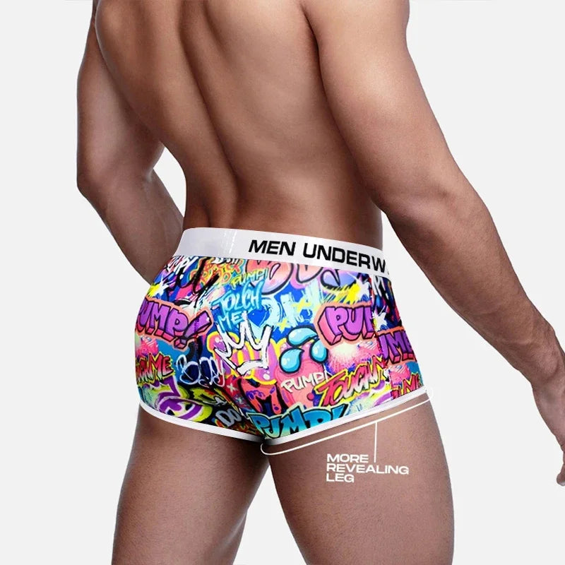 Men's Sexy Graffiti Briefs – Low Waist Jockstrap