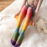 Women Colorblock Pantyhose