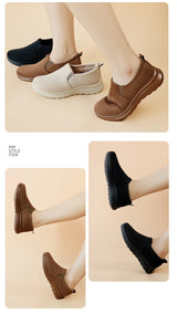 Women Snow Ankle Boots – Anti-Slip Plush Leather Winter Footwear