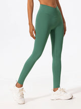 Hearuisavy Cross Waist Push-Up Yoga Leggings – High Waist Gym Pants