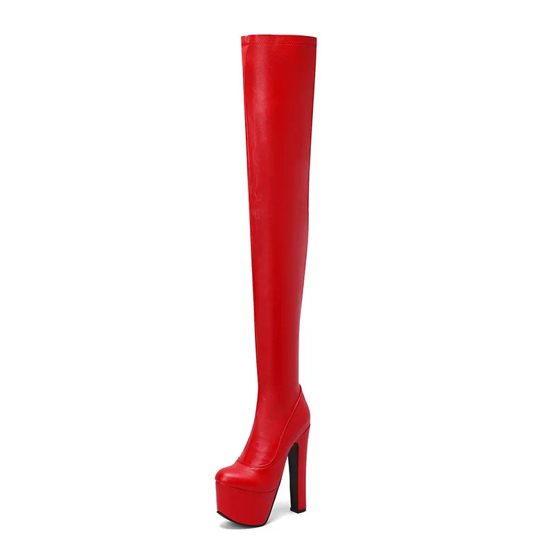 Women’s Sexy Over-the-Knee Platform High Heel Boots