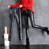 Women Winter Leather Leggings