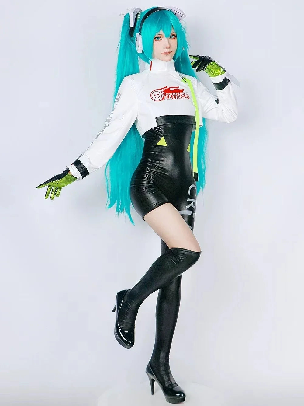 Hatsune Miku Racing Anime Cosplay Outfit