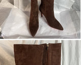 Women Pole Knee High Designer Boots – Sexy Leather High Heel