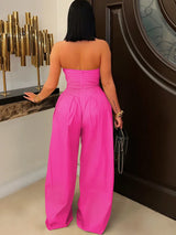 Glamora™ – Strapless Palazzo Clubwear Jumpsuit (Bold, Sexy & Flowy)