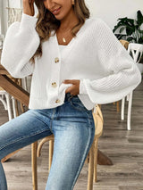 Women Short Knit Casual Cardigan