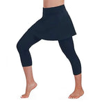 Women High Elastic 2-Piece Skirt Pants Set