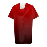 Women Oversized Short Sleeve Hoodie