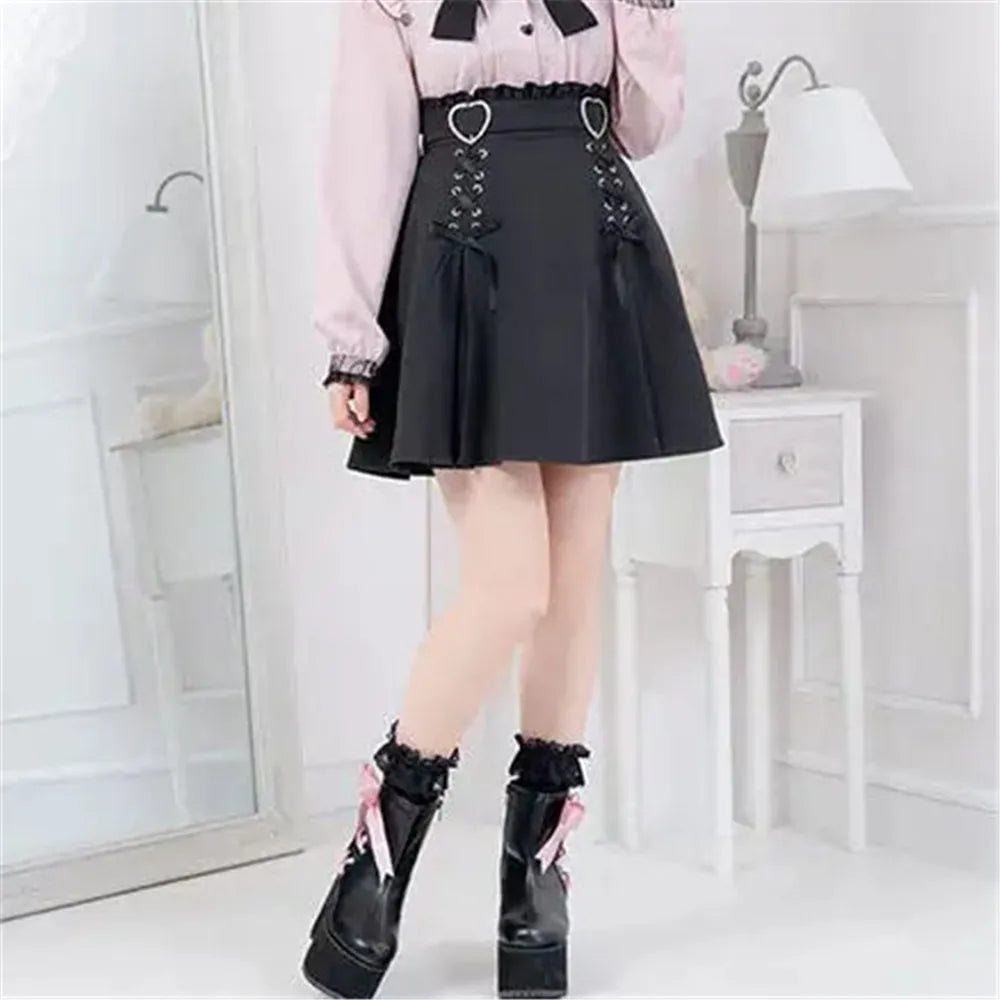 Women Y2K Bow Mini Skirt