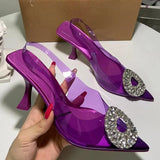 Rhinestone Transparent Heels – Party Sandals