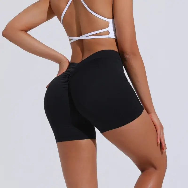 Women V Curve Push Up Yoga Shorts