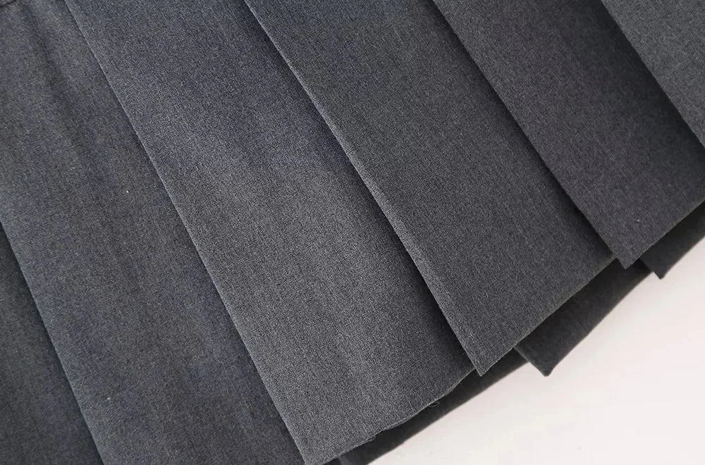 Women's Pleated Belted Skort Shorts