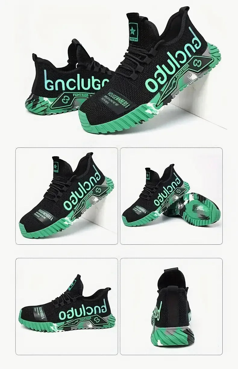 Men Anti-Puncture Reinforced Sole Safety Shoes