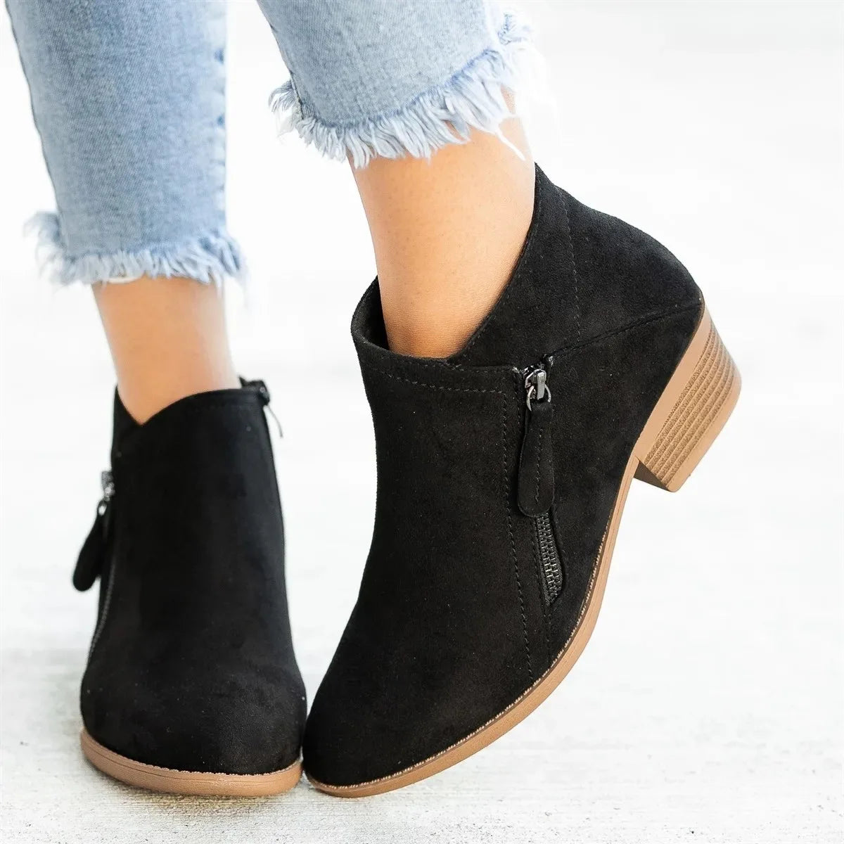 Women Mid Calf Boots Chunky Platform Boots