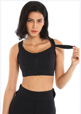 Women Front Zipper Sports Bra Plus Size