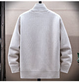 Men Fleece Knit Cardigan Jacket