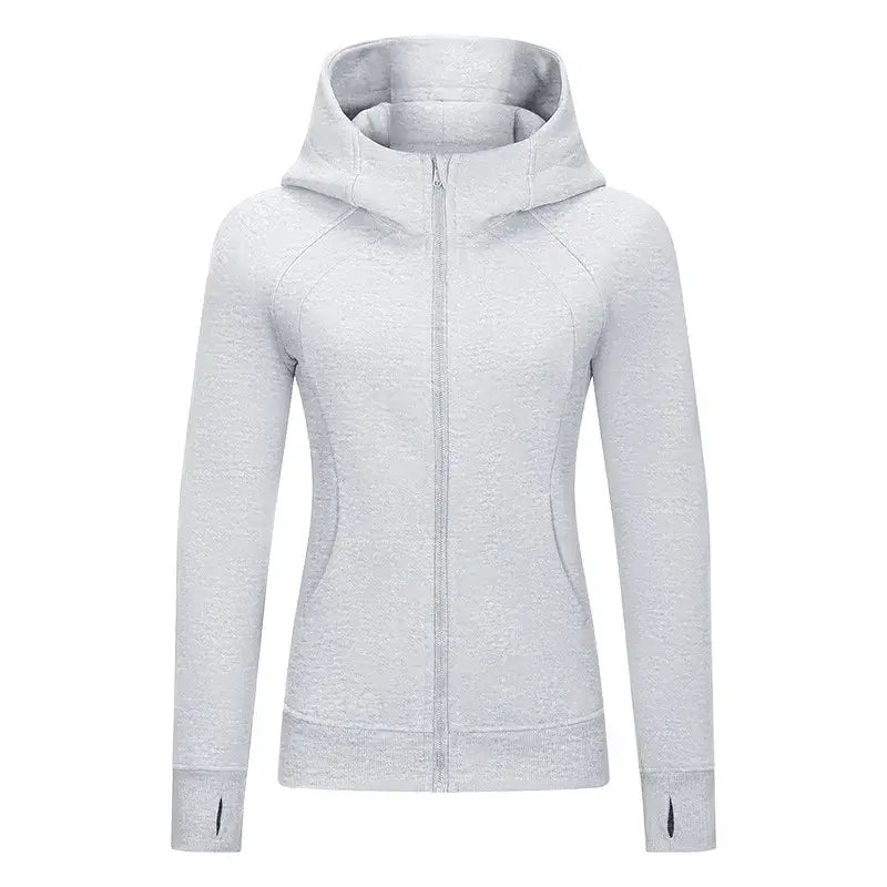 Women Thick Warm Hooded Sports Jacket