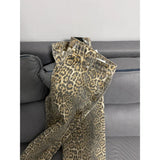 WildFur™ – Leopard Print High Waist Denim Trousers (Statement, Fierce & Urban)