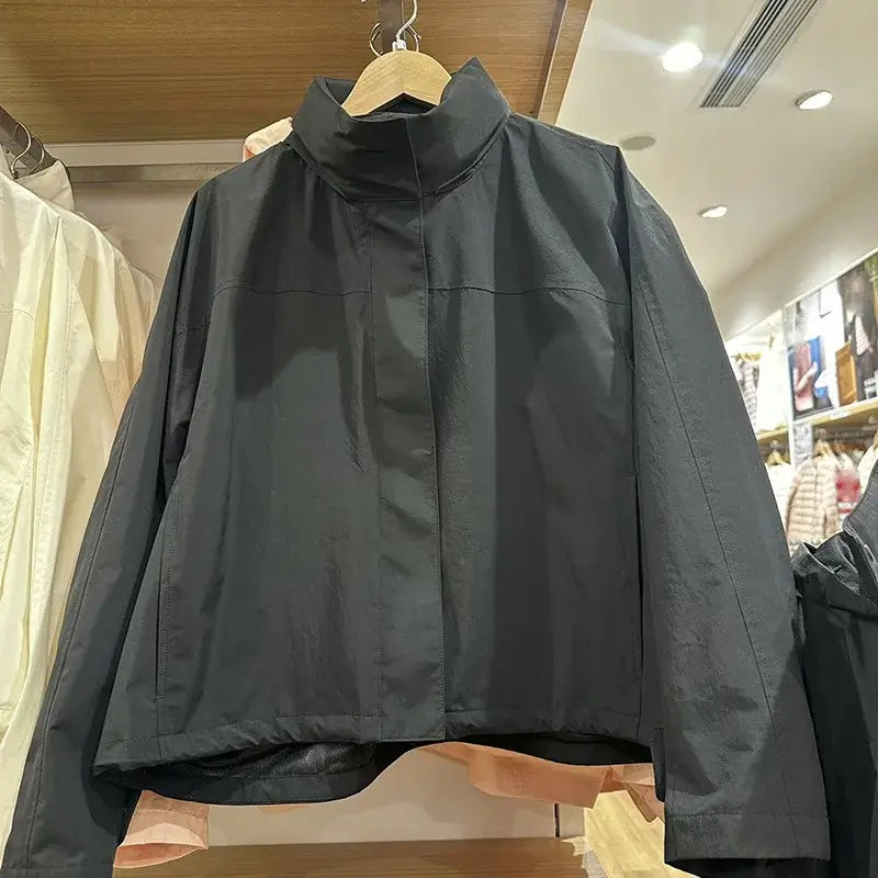 Women Thin Hooded Windbreaker Coat