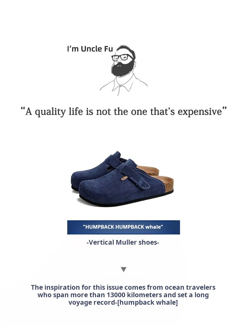 Men Blue Mule Shoes