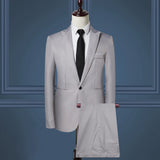 Men Slim Fit Tailored Business Suit
