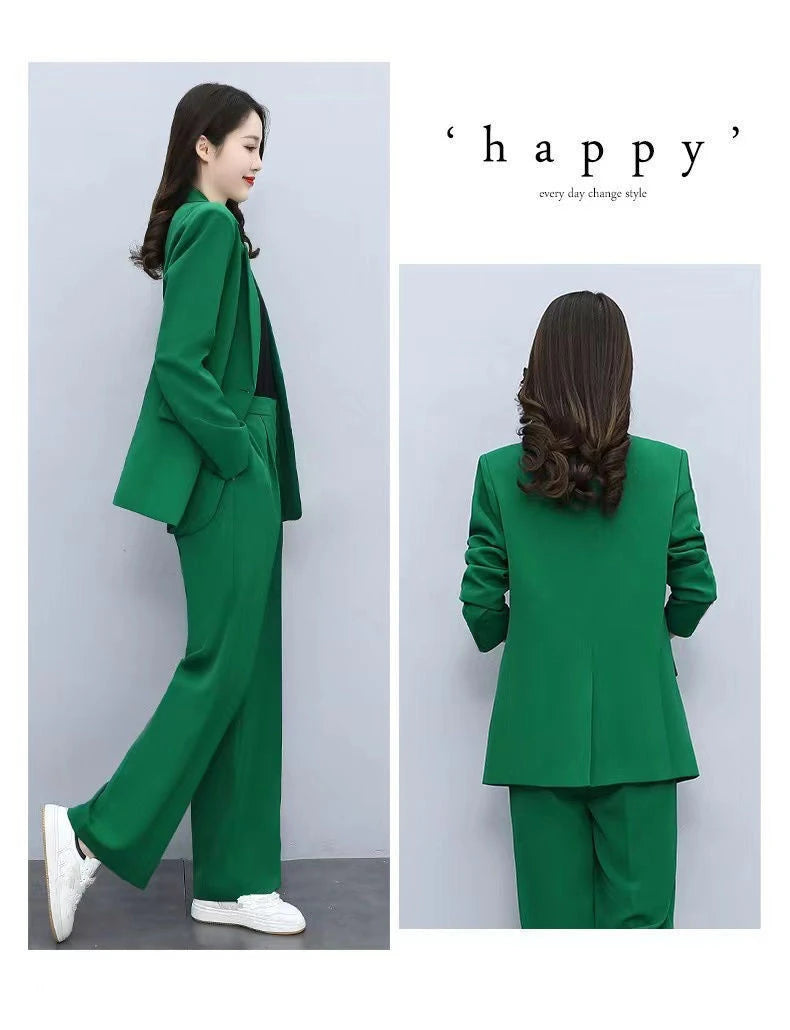 Setique™ – Blazer & Pant Set (2-Piece, Korean Loose Suit for Office & Everyday)