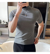 Men Korean Slim Fit Turtleneck Tee