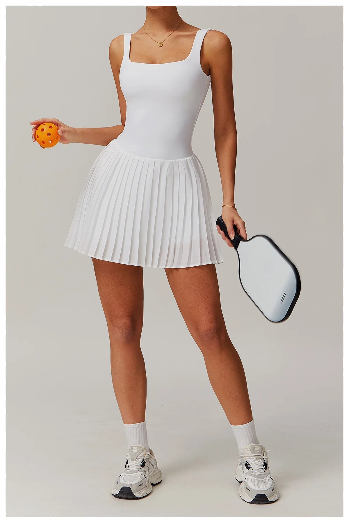 Women Pocket Pleated Sports Jumpsuit