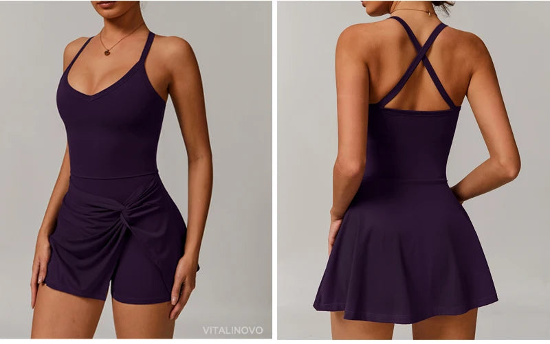 Women Tennis Dress with Shorts