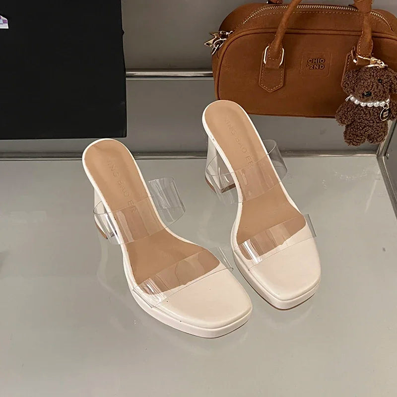 Clear Open Toe Platform Mules – Summer 2025