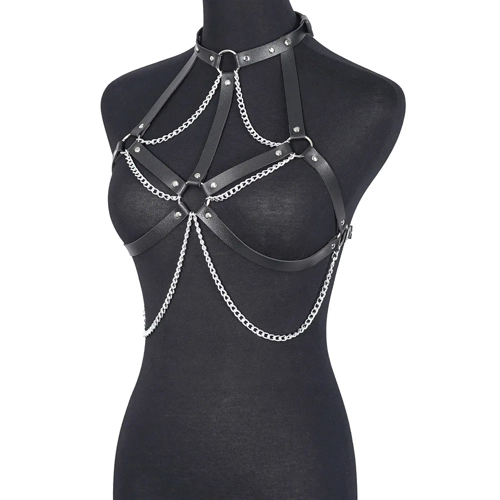 Women Chain Chest Harness