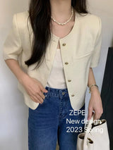 Korean Short Sleeve Summer Occasion Jacket