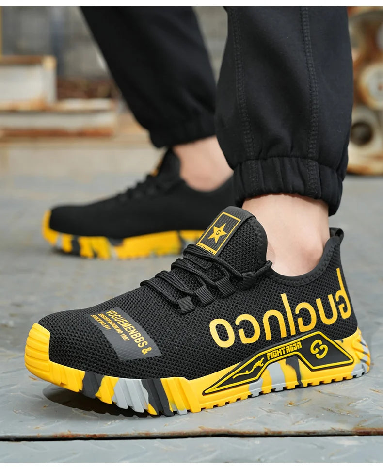 Women Safety Shoes Soft Sole Protective Sneakers