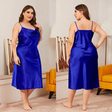 Women Satin Chemise Nightdress Plus Size Sleepwear
