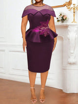 Women Mesh Patchwork Bodycon Dress