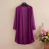 Women Ice Silk Mesh Knit Cardigan 5XL