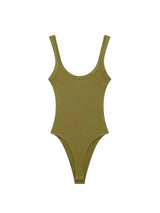Women Ribbed Strappy Snap Bodysuit