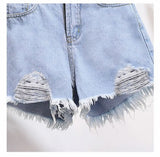 Summer Women's High Waist Cowboy Denim Shorts
