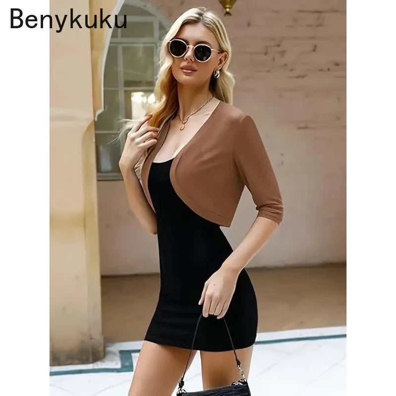 Vintage Mesh Bolero Shrug Cropped Jacket